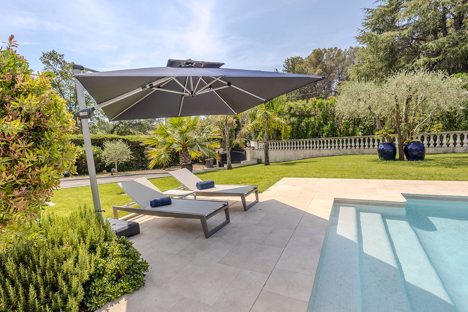 Private heated pool