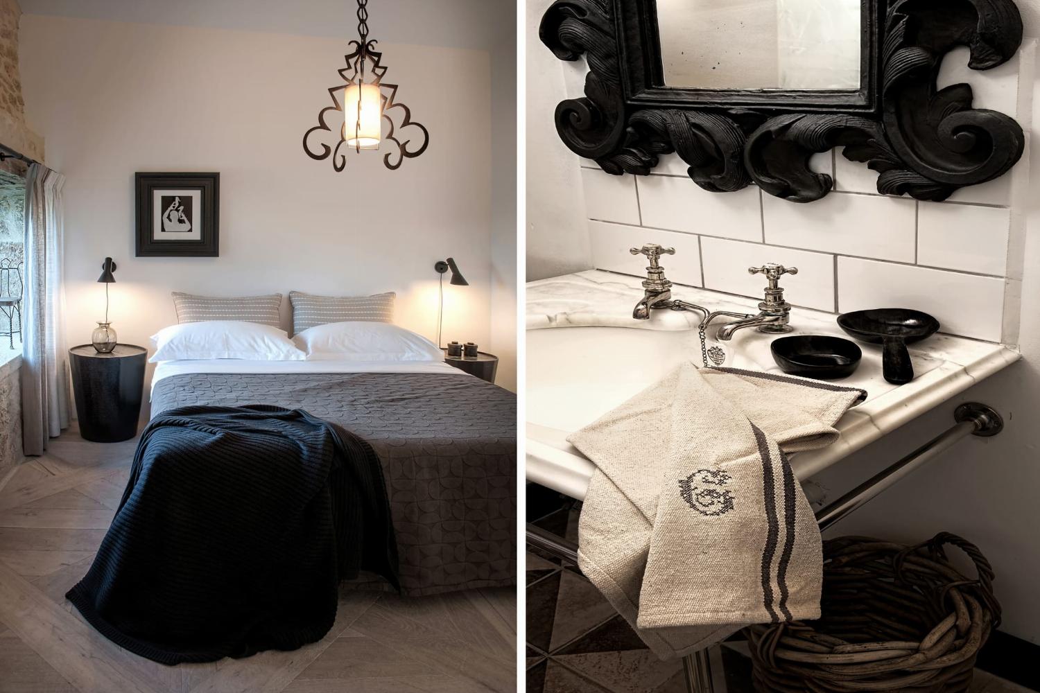 Bedroom and bathroom | Holiday cottage in South West France