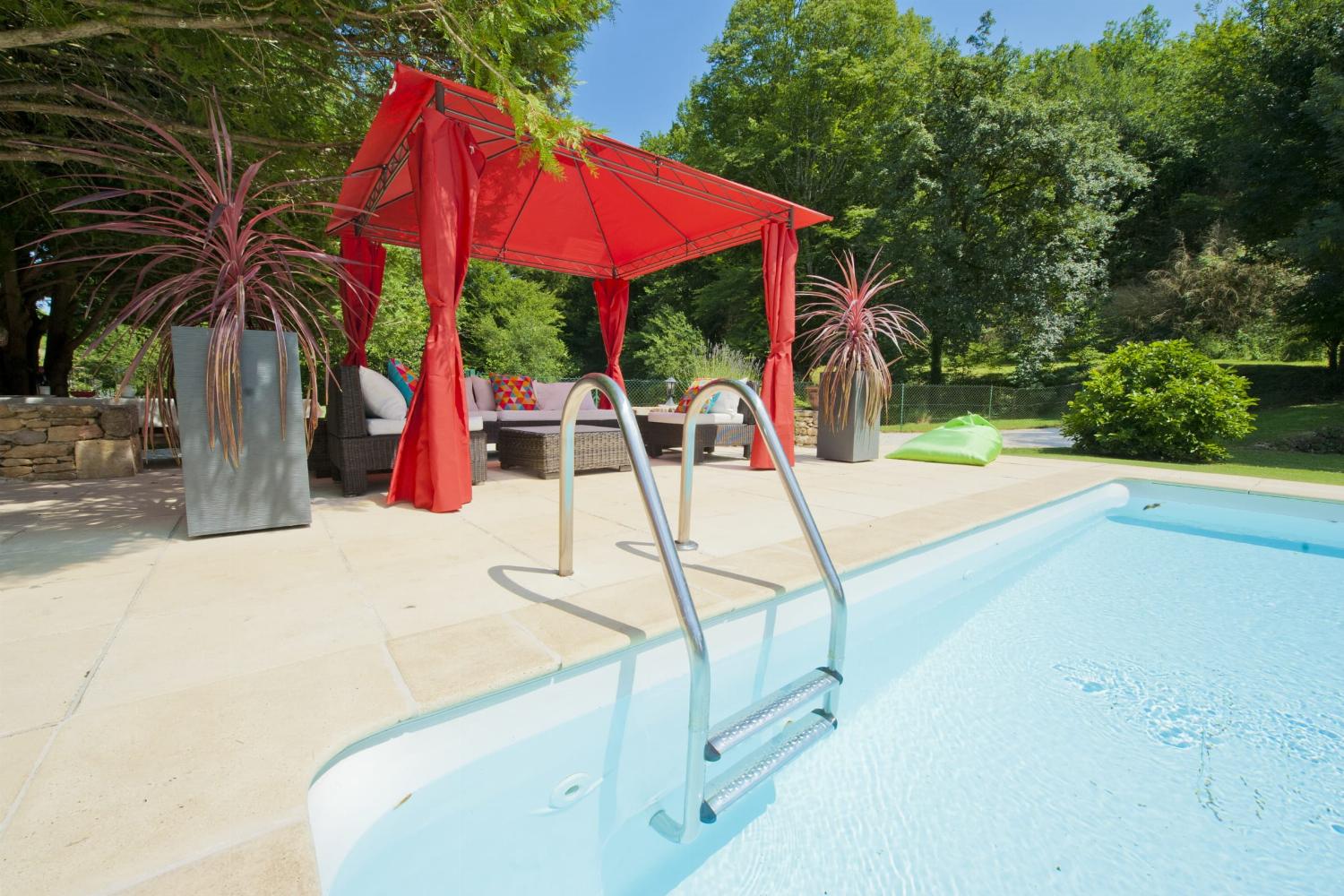 Private heated pool