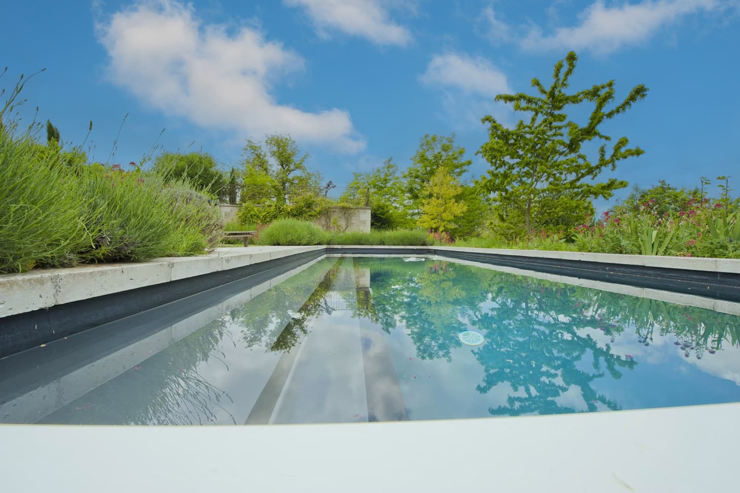 Private solar heated pool