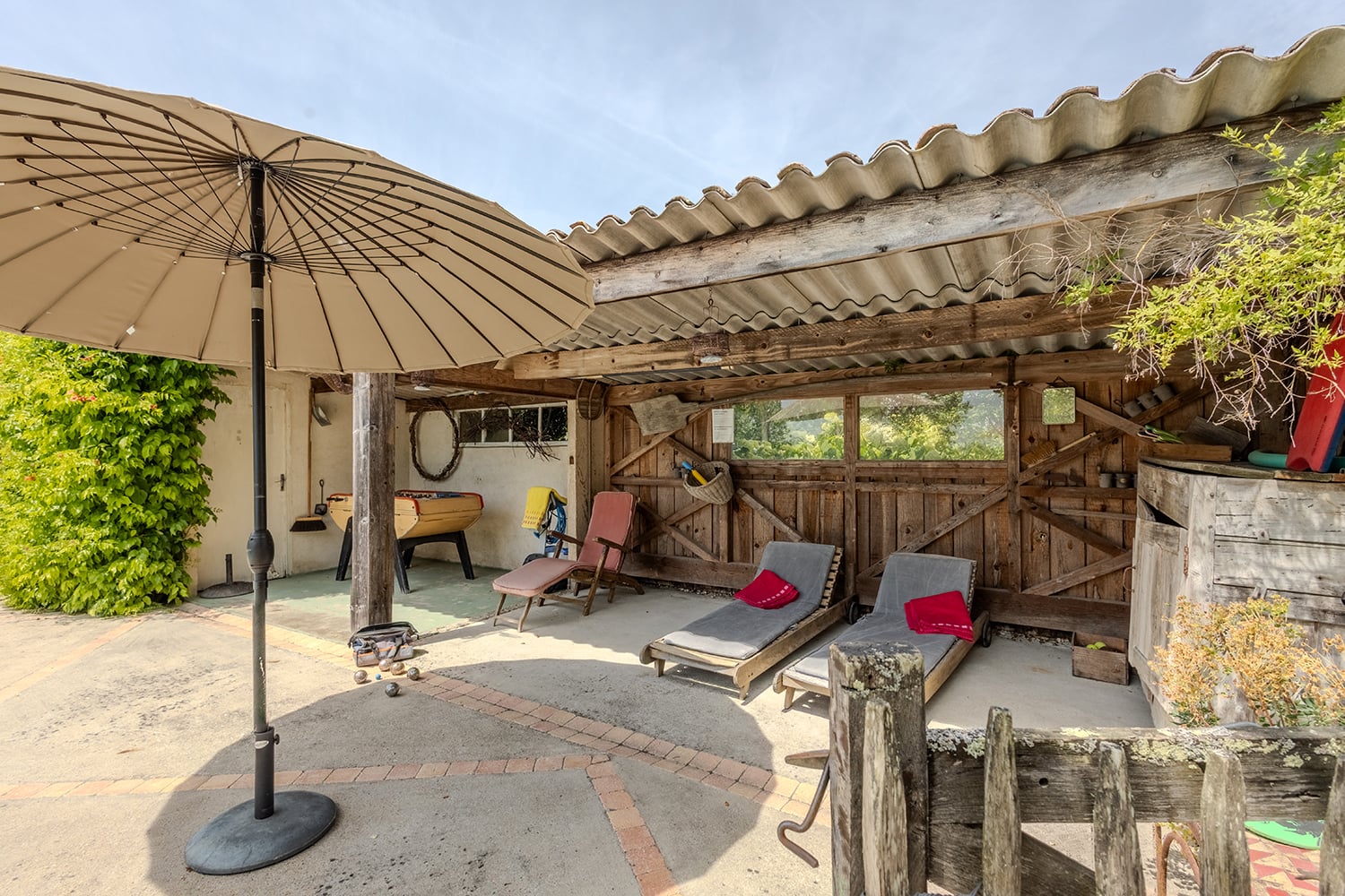 Shaded pool terrace Shaded pool terrace
