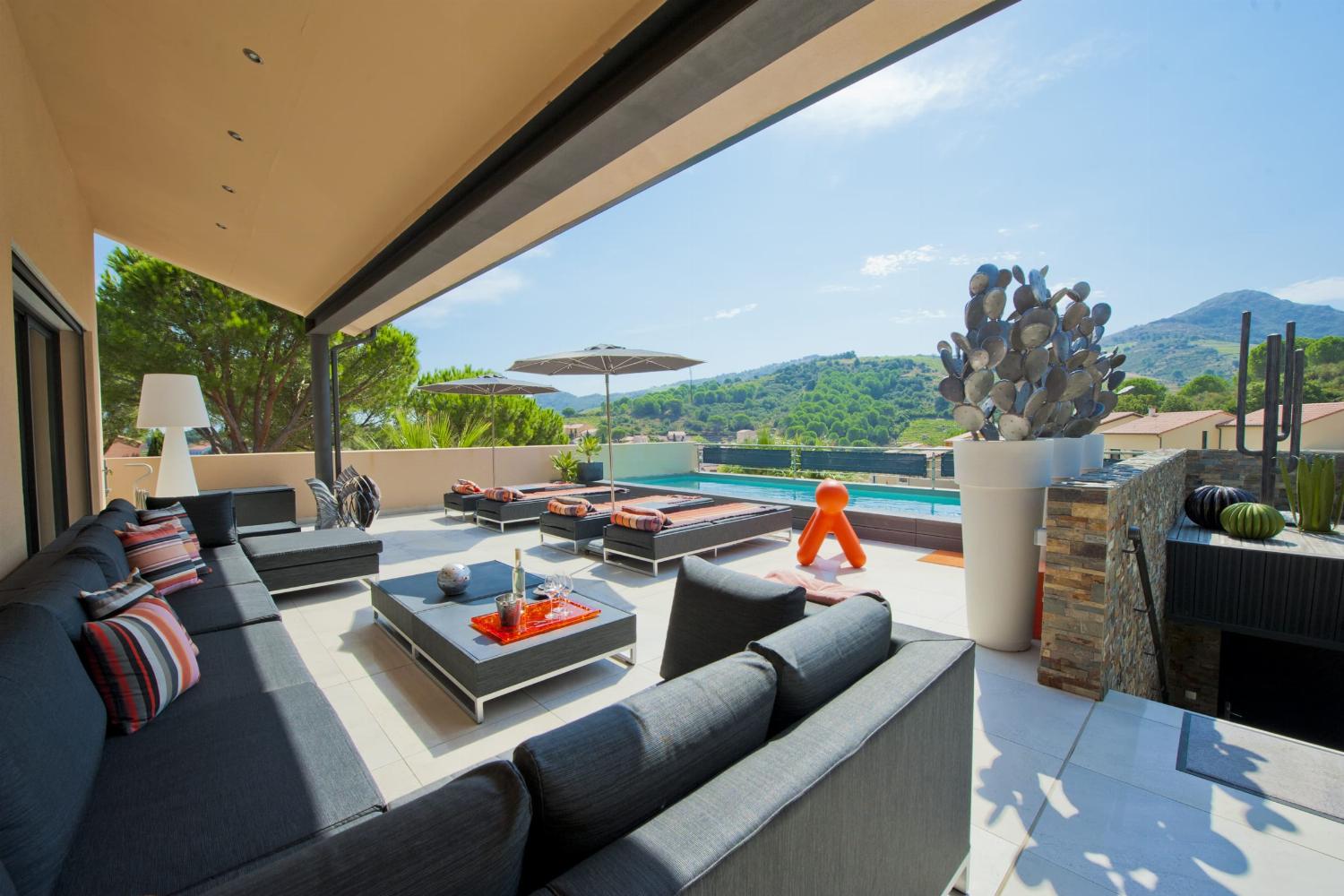 Shaded terrace