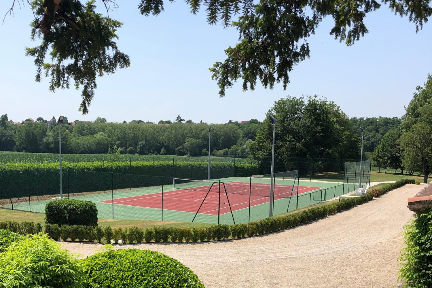 Private tennis court