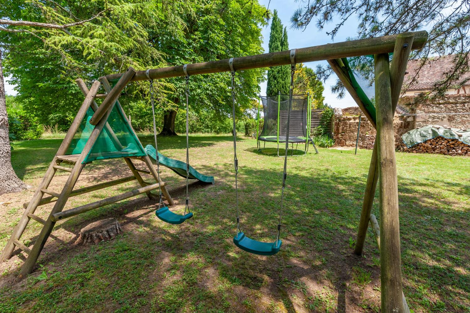 Garden in France with swings