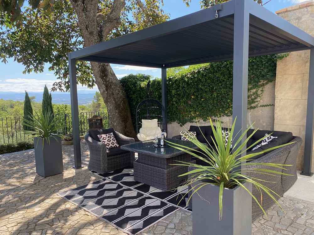 Shaded terrace