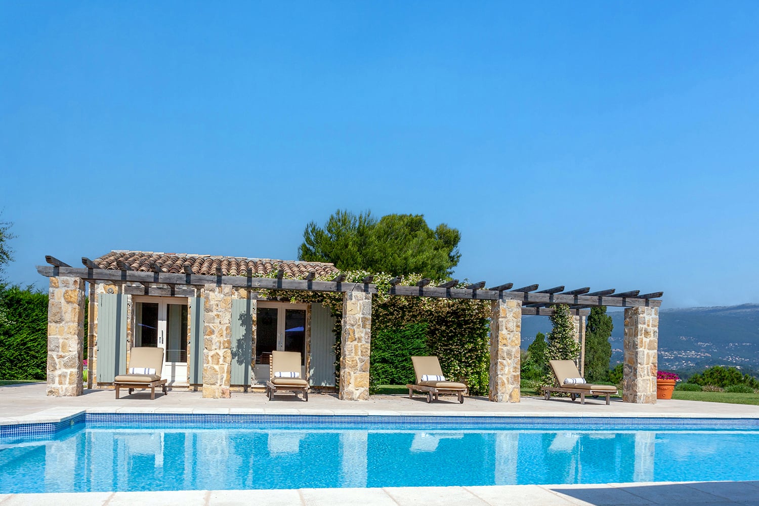 Private heated pool
