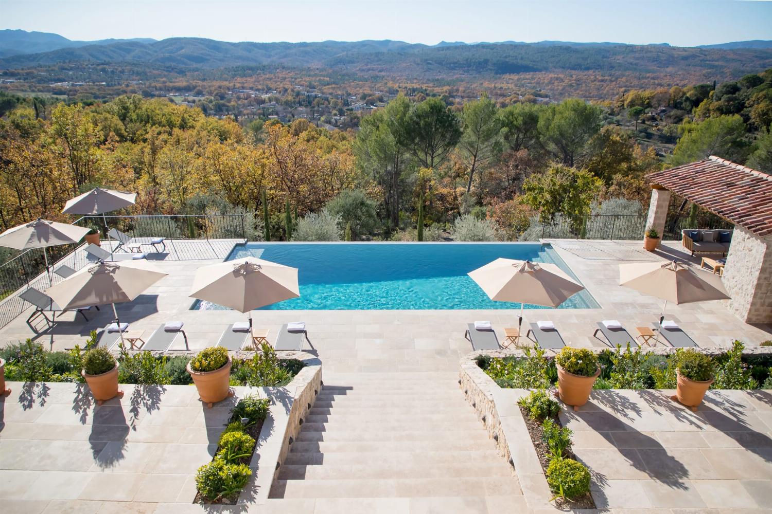 Private heated infinity pool